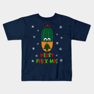 Merry Prick Mas - Cactus In Christmas Tree Pot Kids T-Shirt